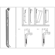 Beze Yaylı Radyatör Konsolu - 60 Cm Yükseklik Panel İçin Montaj Askısı 1 Adet