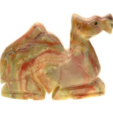 Hd Marketim Doğal Gerçek Yeşil Onix Taşı El İşi Oyma Bereket Devesi Biblo Obje