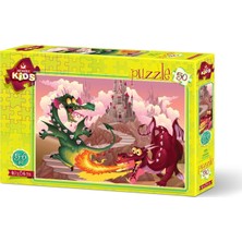 Art Çocuk Puzzle Ejderhalar 50 Parça Puzzle