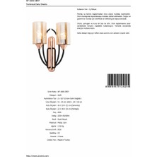 AVONNI AP-1660-2BSY Siyah Boyalı Aplik E27 Metal Cam 24x18cm