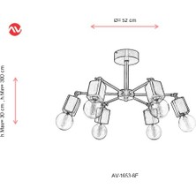 Avonni AV-1653-6E Eskitme Kaplama Modern Avize