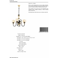 AVONNI AV-4161-4E Eskitme Kaplama Modern Avize E27 Metal Cam 62cm