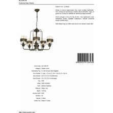 AVONNI AV-4196-5E Eskitme Kaplama Modern Avize E27 Metal Cam 56cm
