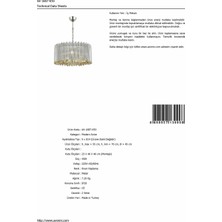 AVONNI AV-60056-K50 Krom Kaplama Modern Avize E14 Metal 50cm