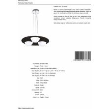 AVONNI AV-65013-3KV Venge Boyalı Modern Avize E14 Ahşap 40cm