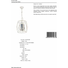 AVONNI AV-65074-BBY Beyaz/Eskitme Boyalı Modern Avize E27 Metal Cam 30cm