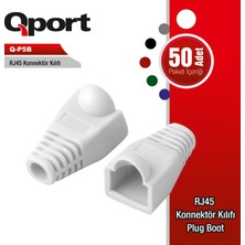 QPort Q-P5B RJ45 Konnektör Kılıfı 50'li Paket RJ45 Kılıf