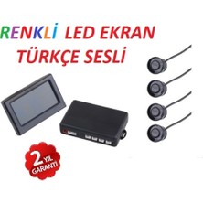 AutoWare Renkli Lcd Ekranlı Türkçe Sesli Ve Bipli Park Sensörü