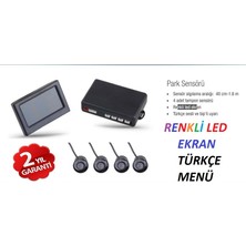 AutoWare Renkli Lcd Ekranlı Türkçe Sesli Ve Bipli Park Sensörü