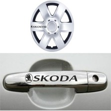 Sticker Master Skoda Kapı Kolu Jant Sticker Oto Motor Pc Etiket