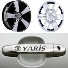 Sticker Master Toyota Yaris Kapı Kolu Jant Sticker Oto Motor Pc Etiket