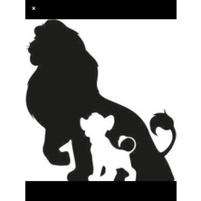 Areksan Aslan Ve Yavrusu Duvar Sticker 50cm
