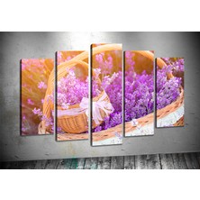 Tablocenter 5 Parçalı Çiçek Kanvas Tablo 60 x 100 cm
