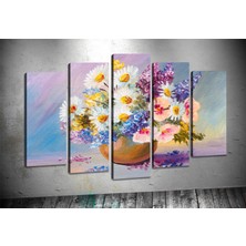 Tablocenter 5 Parçalı Çiçek Kanvas Tablo 100 x 150cm