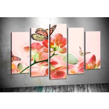 Tablocenter 5 Parçalı Çiçek Kanvas Tablo 60 x 100 cm