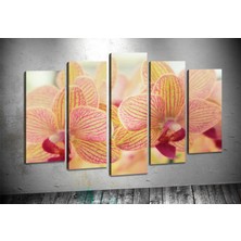 Tablocenter 5 Parçalı Çiçek Kanvas Tablo 60 x 100 cm