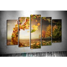 Tablocenter 5 Parçalı Dekoratif Kanvas Tablo 60 x 100 cm
