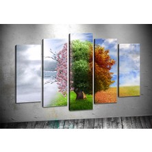 Tablocenter 5 Parçalı Dekoratif Kanvas Tablo 60 x 100 cm