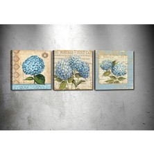 Tablocenter 3 Parçalı Çiçek Kanvas Tablo 30 x 90 cm