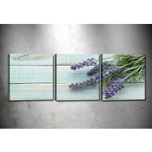 Tablocenter 3 Parçalı Çiçek Kanvas Tablo 30 x 90 cm