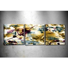 Tablocenter 3 Parçalı Çiçek Kanvas Tablo 30 x 90 cm