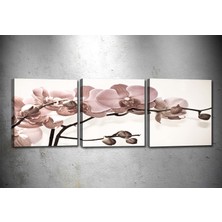 Tablocenter 3 Parçalı Çiçek Kanvas Tablo 30 x 90 cm