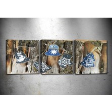 Tablocenter 3 Parçalı Dekoratif Kanvas Tablo 30 x 90 cm