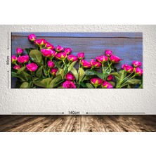Tablo center Dev Boyut Çiçek Kanvas Tablo - 60x140cm
