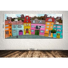 Tablo center Dev Boyut Dekoratif Kanvas Tablo - 60x140cm