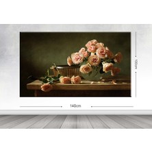 Tablo center Dev Boyut Çiçek Kanvas Tablo - 100x140cm