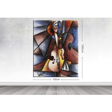 Tablo center Dev Boyut Soyut Kanvas Tablo - 100x140cm
