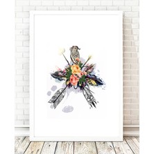 Tablo center Beyaz Çerçeveli Tablo - 24x29cm