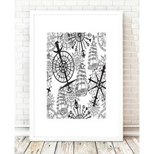 Tablo center Beyaz Çerçeveli Tablo - 24x29cm