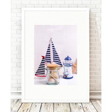 Tablo center Beyaz Çerçeveli Tablo - 24x29cm