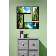 Tablo Center 4 Parçalı Çerçeveli Tablo Set