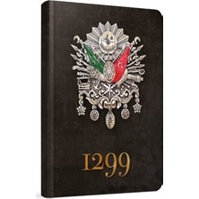 Gıpta 1299 Osmanlı İplik Dikişli 13X21 Sert Kapak Defter 120 Yp Çizgili Siyah