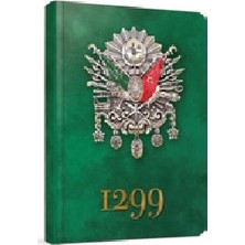 Gıpta 1299 Osmanlı  İplik Dikişli 13X21 Sert Kapak Defter 120 Yp Çizgili Yeşil