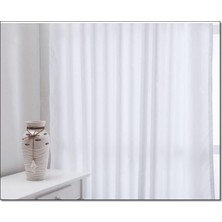 Caserta Home Lüx Atlas Saten Beyaz Güneşlik Perde 200x260