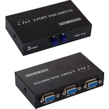 Platoon Vga 2Port Seçmeli Anahtarlı Switch 2 Kasa 1 Mönitör