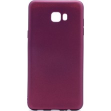 Jopus Samsung Galaxy C5 Mat Premium Silikon Kılıf - Bordo