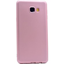 Jopus Samsung Galaxy C5 Mat Premium Silikon Kılıf - Rose