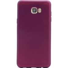 Jopus Samsung Galaxy C7 Mat Premium Silikon Kılıf - Bordo