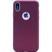 Jopus Apple iPhone XS Mat Premium Silikon Kılıf - Bordo