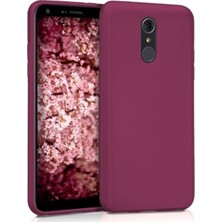 Jopus LG Q7 Mat Peremium Silikon Kılıf - Bordo