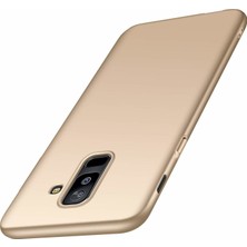 Jopus Samsung Galaxy J8 Mat Premium Silikon Kılıf - Gold + Nano Ekran Koruyucu