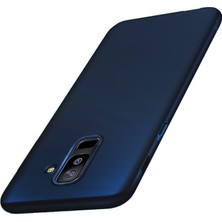 Jopus Samsung Galaxy J8 Mat Premium Silikon Kılıf - Lacivert + Nano Ekran Koruyucu