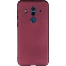 Jopus Huawei Mate 10 Pro Mat Premium Silikon Kılıf - Bordo + Nano Ekran Koruyucu