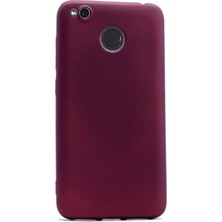 Jopus Xioami Redmi 4X Mat Premium Silikon Kılıf - Bordo + Nano Ekran Koruyucu