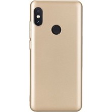 Jopus Xioami Redmi Note 6 Pro Mat Premium Silikon Kılıf - Gold + Nano Ekran Koruyucu