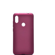 Jopus Xioami Redmi Note 6 Pro Mat Premium Silikon Kılıf - Bordo + Nano Ekran Koruyucu